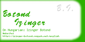 botond izinger business card